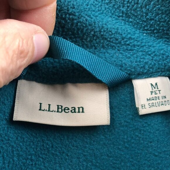 L.L.Bean Womens Fleece Jacket MP Full Zip Stand Collar Outdoors Cozy Teal Green - Picture 3 of 13